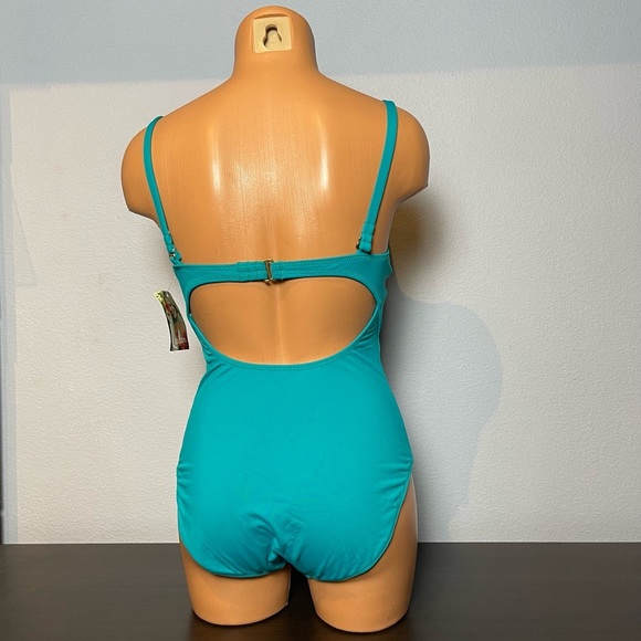 Nwt Leilani Convertible Back One Piece Teal Swimsuit (SW04) - Picture 3 of 10